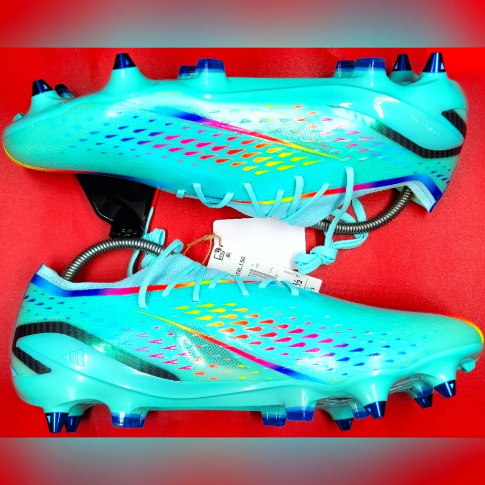 Adidas X Speedportal.1 SG AL "Rihla Pack" Aqua Soccer Cleats Sz 11.5 Men GW8442 - Picture 3 of 7